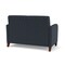 Lesro Siena Lounge Reception 2 Seat Tandem Seating No Center Arm, Walnut, RS Night Sky Upholstery SN2101 - alternate 3